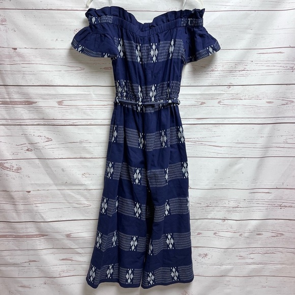 Anthropologie Corey Lynn Calter Aziza Embroidered Off Shoulder Jumpsuit - Picture 8 of 12